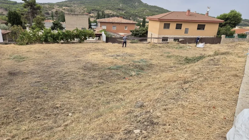 El mismo solar de Albalate de Zorita limpio y despejado